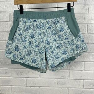 Fair Harbor Green Ditsy Floral Corliss‎ Shorts Womens Size S Travel Cottagecore